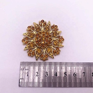 Wedding Bridal Big Crystal Rhinestone Bouquet Brooch Pin for Women