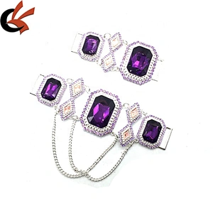 Fashion design crystal rhinestone swimwear accessories jewelry rhinestone bikini chain connector for suits