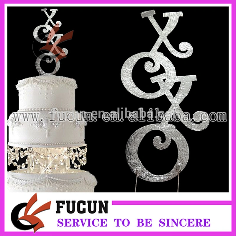 Best sell silver rhinestone cake topper for wedding centrepiece crystal