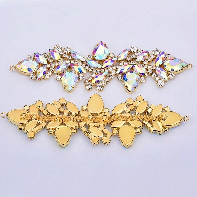 2020 New Arrival various colors flatback crystal bridal buckle crystal sew on rhinestone applique for garment accessories