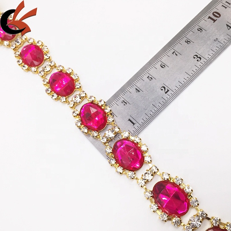 Best selling garment accessories rhinestone crystal embellishments rhinestone chains trims edge