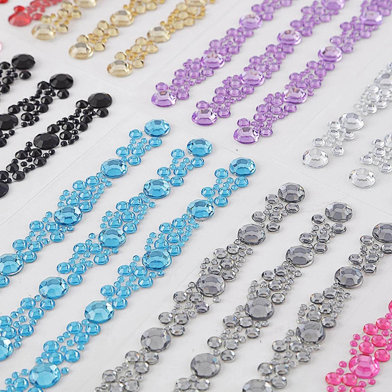 custom DIY craft self adhesive acrylic rhinestone stickers