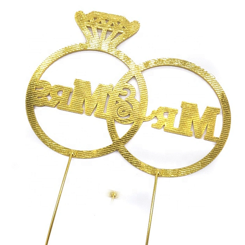2020 Even & party supply Mr & Mrs Rhinestone Monogram Wedding Cake Topper