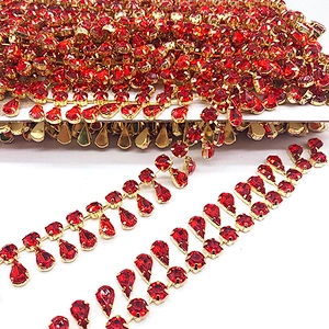 Custom High quality luxurious decorative rhinestone trimming  for women Apparel