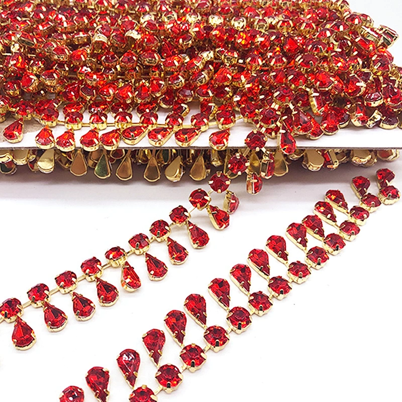 Custom High quality luxurious decorative rhinestone trimming  for women Apparel