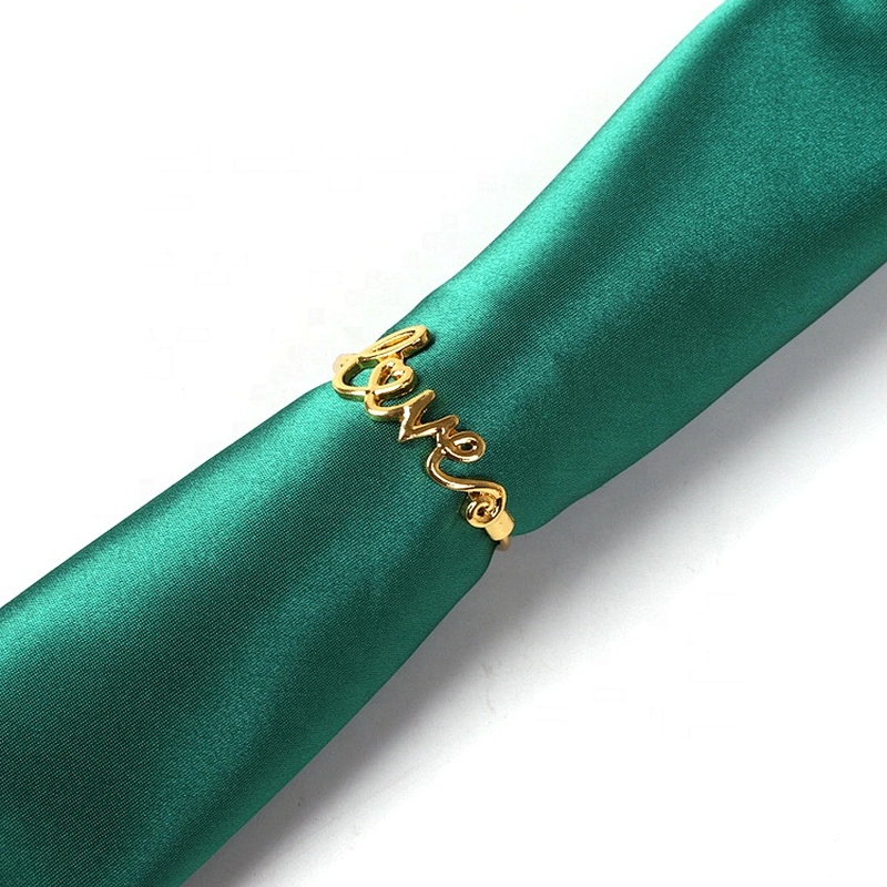 Gold  Anniversary Dinner LOVE Napkin Ring Holder