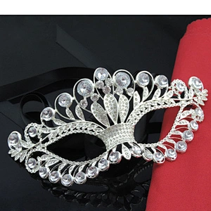High quality Fashion sexy Metal  Masquerade mask with crystal for Costume party