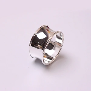 hotel supplies Metal wedding burnishing plain napkin rings