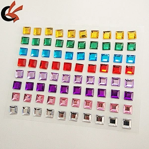 Decorative Self-adhesive Square Shape sticker Rhinestone crystal Sticker