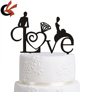 Fancy Mr & Mrs Cake Topper Acrylic Wedding Love Cake Topper
