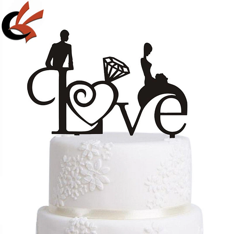 Fancy Mr & Mrs Cake Topper Acrylic Wedding Love Cake Topper