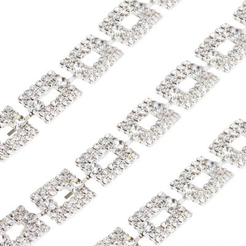 Fashion Crystal Clear Faceted Rhinestone cup Chain Garment Accessories trimming 10yards/roll crystal Rhinestone Chain