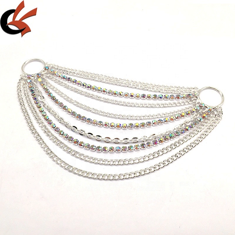 2020 Custom Wholesale Women Bikini Fashion Designer Luxury Multi Chains Pendant Diamond Crystal Bikini Connector