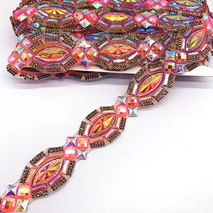 Bulk wholesale Hot fix garment trim iron on rhinestone Apparel applique