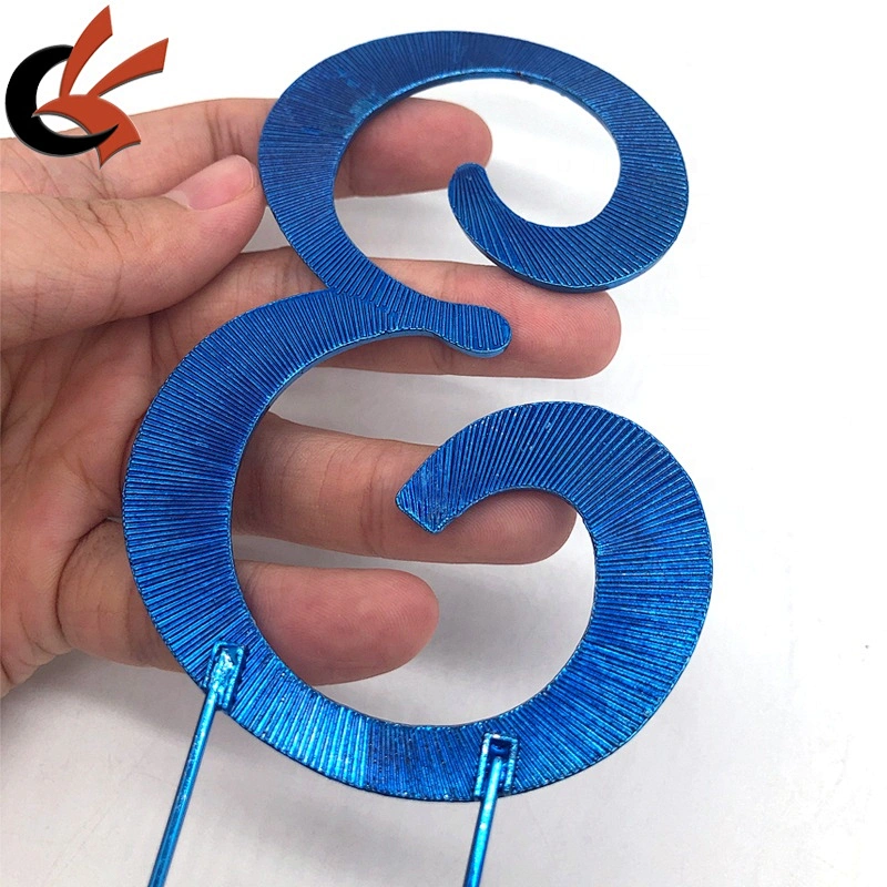 Birthday Cake topper Numbers blue color crystal rhinestone cake pin toppers