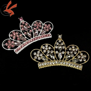 Bridal Wedding Crown Clear High Quality CRYSTAL Silver Tone Pin BROOCH