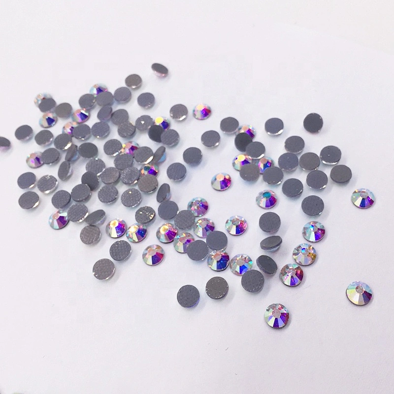 Gold Supplier Clear Crystal AB Glass Stones Multi Sizes 3D Nail Art Flat Back Hot Fix Rhinestone