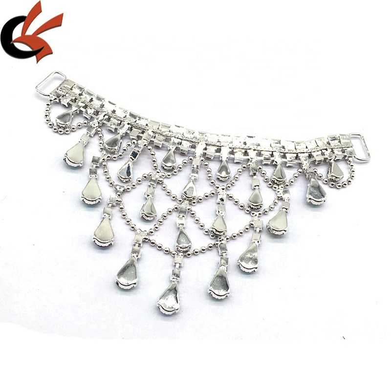 Crystal pendant ab bikini diy design swimwear flexible rhinestone tassels bikini connector for sell