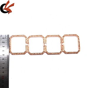 New Arrival 2021 rose gold rhinestone steel metal ladies solid color adjustable swimsuit bikini connector