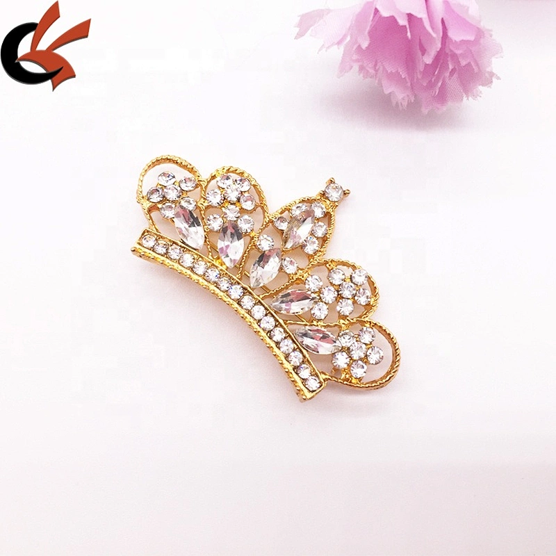 Wholesale price fashion bride wedding crown shape crystal rhinestone strass brooch
