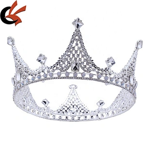 Crystal Bride Princess Wedding Birthday Party Gift Decoration Clear Metal Rhinestone Crown