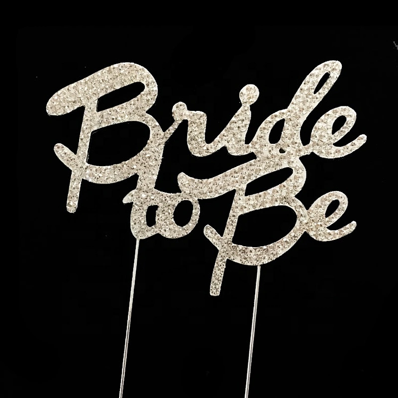 Hot sale wedding decoration bride to be rhinestone cake topper