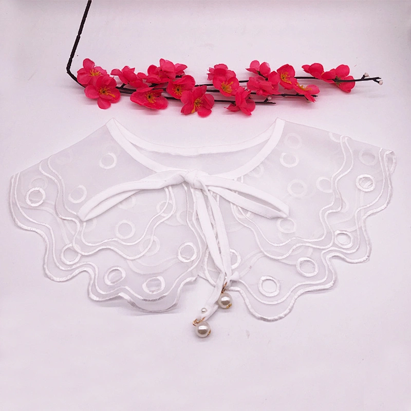 Fashion Hollow out Detachable Shirt Collar with Rhinestone for Garment Accessories