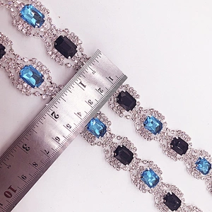 Wholesale silver costume chain wedding trim Crystal Rhinestone Chain Trim Fringe For Dress