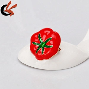 Wholesale Halloween Enamel Cartoon Tomato Fruit Festival Brooch Pins