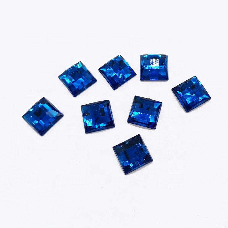 Flatback  Sew On Acrylic Stone Square gems for Garment Decoration