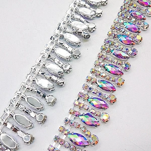 Hot sale jewelry brass chain rhinestone cup chain