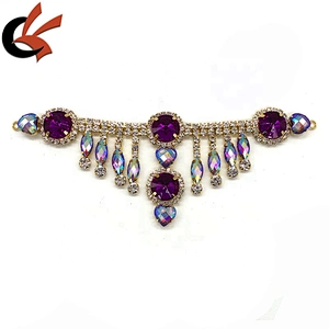 Fashion gold tone Rhinestone swimsuit/swimwear Chain Connector for bikini jewelry