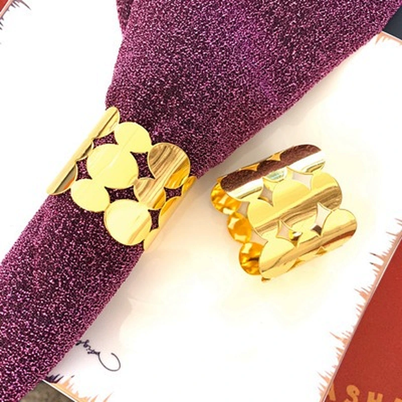 Table Decoration Serviette Holder Metal Napkin Ring for Home Wedding Banquet Party