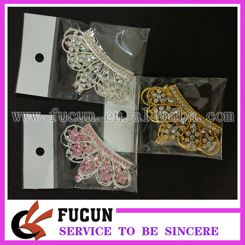 wholesale 48*80cm flatback rhinestone crown embellishment rhinestone brooch