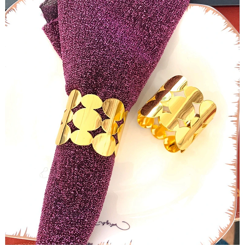 Table Decoration Serviette Holder Metal Napkin Ring for Home Wedding Banquet Party