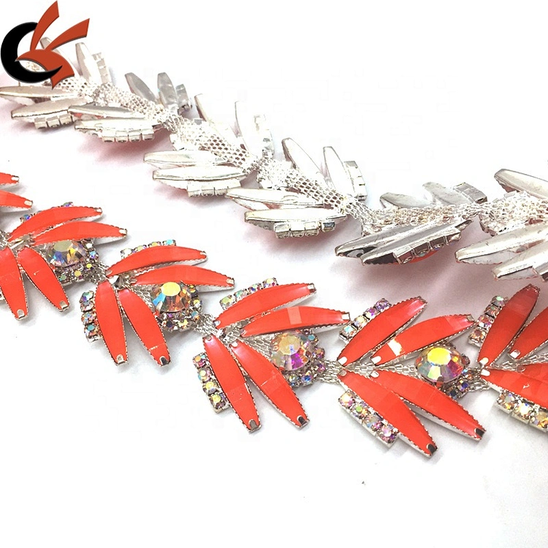 Hot fashion diy rhinestone motif mesh trimming chain for shoe garment bag accessories