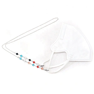 colorful acrylic rhinestone metal eyewear chain sunglasses lanyards face masking lanyard