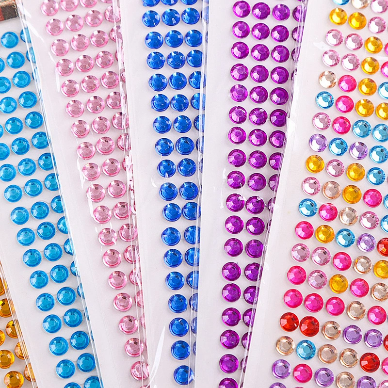 high quality clear self adhesive car acrylic rhinestone gem sticker