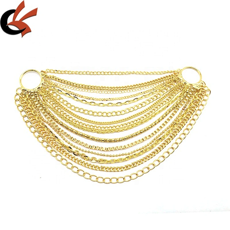 Fashion Wholesale New Design Bikini Connectors Gold Cycle Chain Bikini Connector For Top Swimsuit