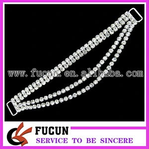 fashion drop crystal strass connector bikini with rhinestones