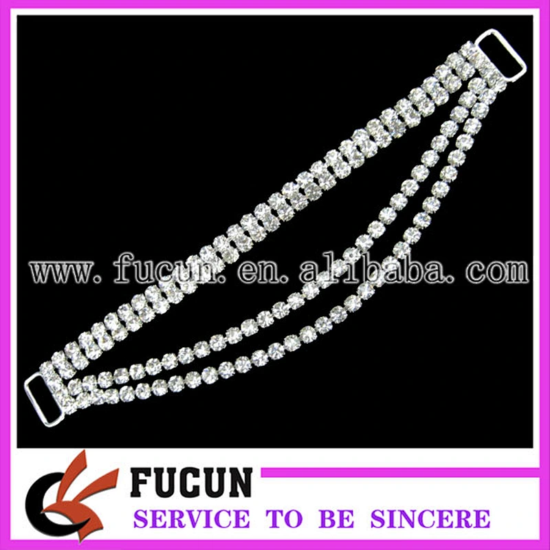 fashion drop crystal strass connector bikini with rhinestones