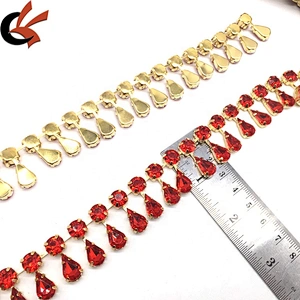Factory handmade art craft decorative red pendant rhinestone trims