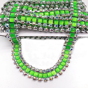 Wholesale garment crystal trimming banding for dancing dress