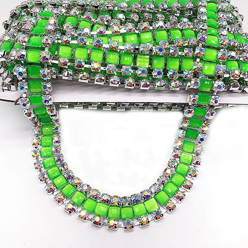 Wholesale garment crystal trimming banding for dancing dress