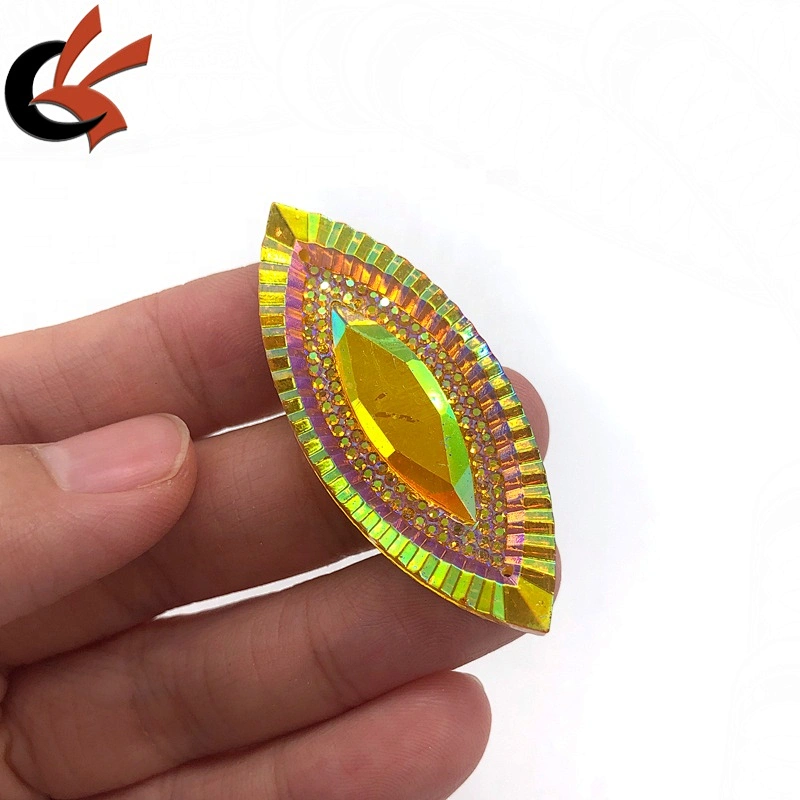 Hot sale 20x50mm horse eye shape large size color AB gems for carnival dress