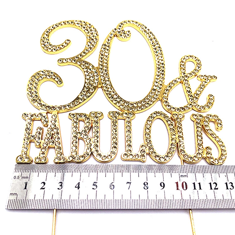 2021 New arrival diamond fabulous anniversary cake topper