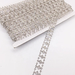 New simple model rhinestone trimmings crystal type rhinestone chain trims