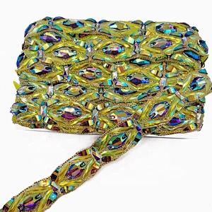 Custom  Carnival Dress Accessories Heat transfer Resin Rhinestone Trimming