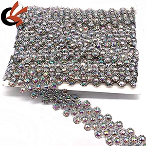 wedding dress belt decoration AB crystal colors iron on hot fix trimming appliques