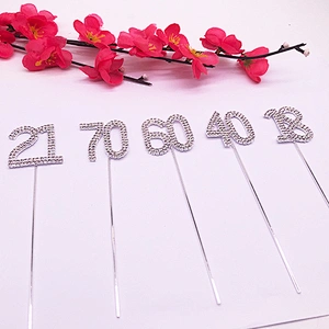 Latest birthday crystal cake topper  for cake shop